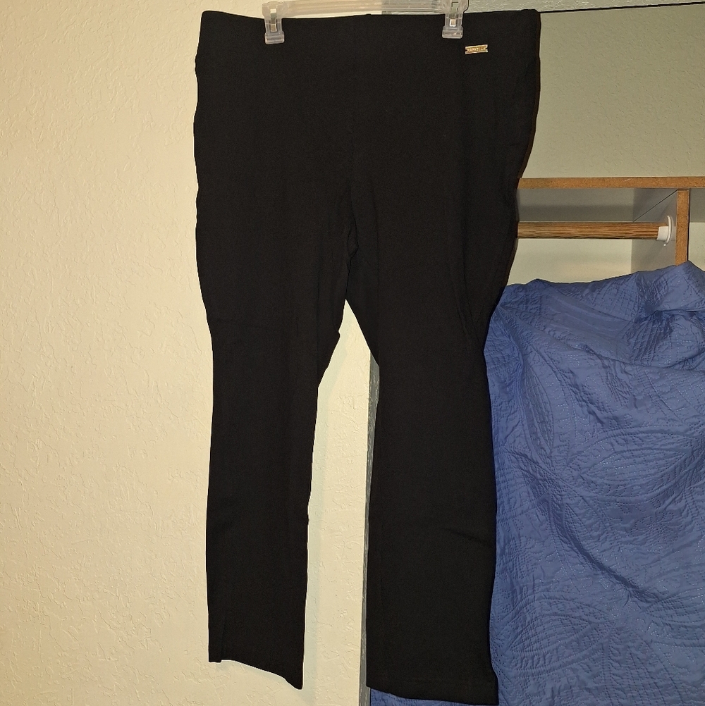 Rafaella Black Trousers with Metallic Logo